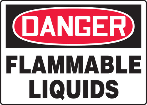 OSHA Danger Safety Sign: Flammable Liquids Spanish 7" x 10" Dura-Plastic 1/Each - SHMCHG101XT