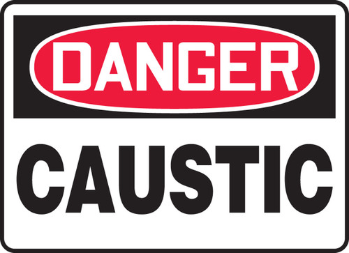OSHA Danger Safety Sign: Caustic Spanish 7" x 10" Aluma-Lite 1/Each - SHMCHL075XL