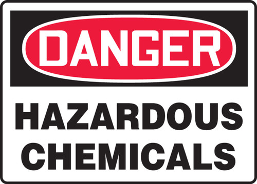 OSHA Danger Safety Sign: Hazardous Chemicals Spanish 7" x 10" Aluminum 1/Each - SHMCHL091VA