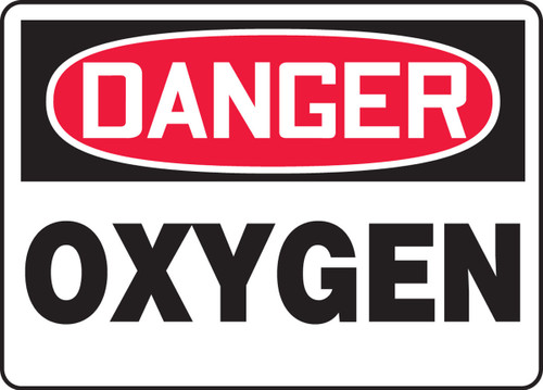 OSHA Danger Safety Sign: Oxygen Spanish 7" x 10" Adhesive Vinyl 1/Each - SHMCHL168VS