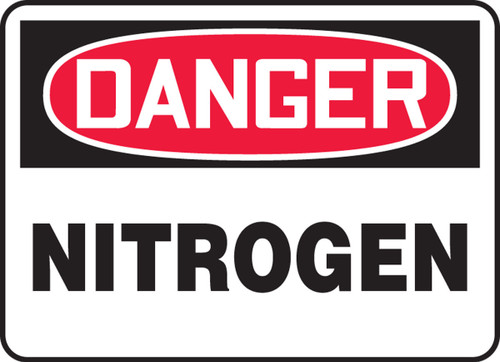 OSHA Danger Safety Sign: Nitrogen Spanish 7" x 10" Dura-Plastic 1/Each - SHMCHL173XT