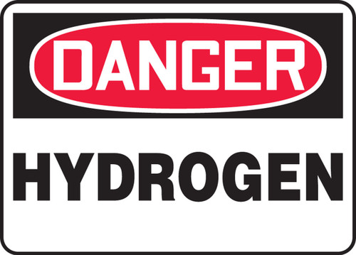 OSHA Danger Safety Sign: Hydrogen Spanish 7" x 10" Adhesive Dura-Vinyl 1/Each - SHMCHL176XV