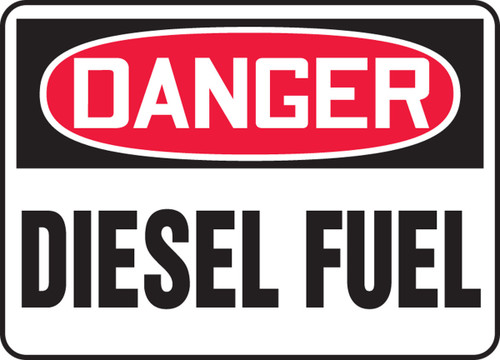 OSHA Danger Safety Sign: Diesel Fuel Spanish 14" x 20" Adhesive Vinyl 1/Each - SHMCHL211VS