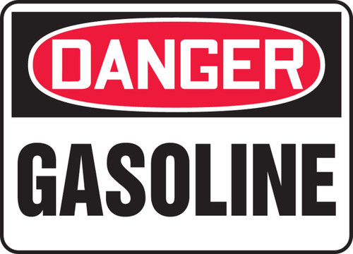 OSHA Danger Safety Sign: Gasoline Spanish 10" x 14" Adhesive Vinyl 1/Each - SHMCHL245VS