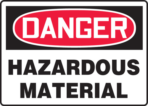 OSHA Danger Safety Sign: Hazardous Material Spanish 7" x 10" Plastic 1/Each - SHMCHL269VP