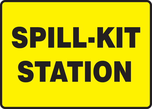 Safety Sign: Spill-Kit Station Spanish 7" x 10" Dura-Fiberglass 1/Each - SHMCHL563XF