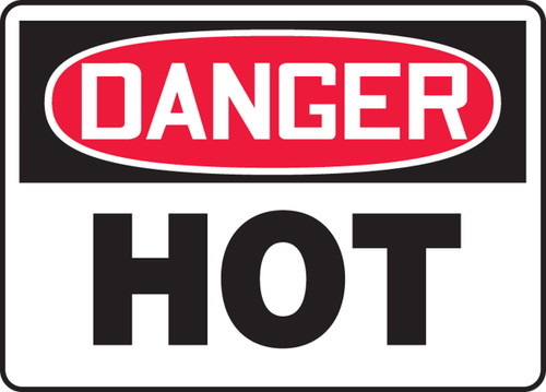 OSHA Danger Safety Sign: Hot Spanish 10" x 14" Aluma-Lite 1/Each - SHMCPG020XL