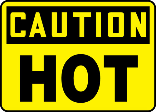 OSHA Caution Safety Sign: Hot Spanish 14" x 20" Aluminum 1/Each - SHMCPG609VA