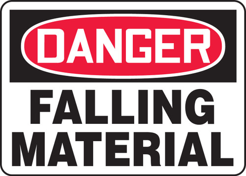 OSHA Danger Safety Sign: Falling Material Spanish 10" x 14" Adhesive Vinyl 1/Each - SHMCRT008VS