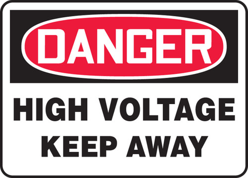 OSHA Danger Safety Sign: High Voltage - Keep Away Spanish 10" x 14" Aluminum 1/Each - SHMELC040VA