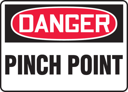 OSHA Danger Safety Sign: Pinch Point Spanish 7" x 10" Aluminum 1/Each - SHMEQM017VA