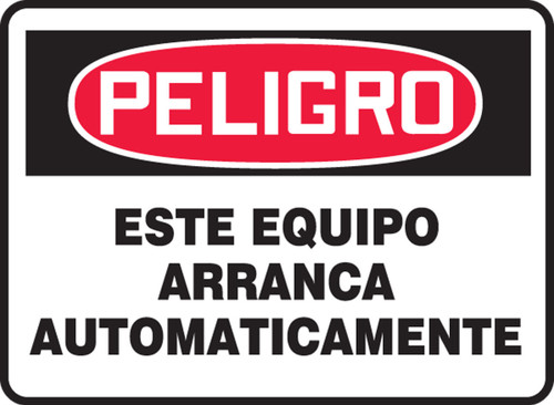 Spanish Bilingual Safety Sign Spanish 7" x 10" Adhesive Vinyl 1/Each - SHMEQM083VS