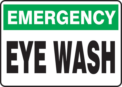 Emergency Safety Sign: Eye Wash Spanish 14" x 20" Adhesive Dura-Vinyl 1/Each - SHMFSD936XV