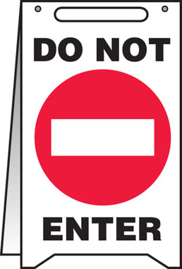Fold-Ups Safety Sign: Do Not Enter Spanish 20" X 12" 1/Each - SHPFR225