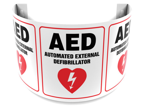 180D Projection Sign: AED Automated External Defibrillator Spanish Panel Size: 12" 1/Each - SHPSJ343