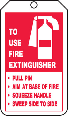 Fire Extinguisher Safety Tag: Fire Extinguisher Instructions Spanish HS-Laminate 5/Pack - SHTRS218LTM