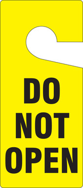 Door Knob Safety Tag: Do Not Open 9" x 4" 10/Pack - TAD837