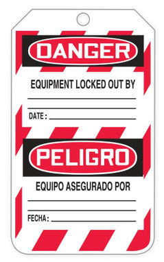 Bilingual OSHA Danger Tags By-The-Roll: Do Not Operate PF-Cardstock - TAR460