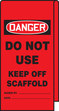 Wrap 'n Stick OSHA Danger Safety Tag: Do Not Use - Keep Off Scaffold 12" x 3 1/8" - TAT104