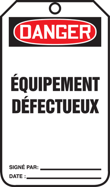 Danger Équipement Dfectueux - TCF011PTM