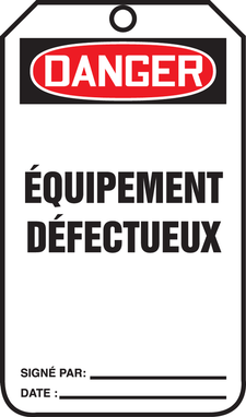 Danger Équipement Dfectueux - TCF014PTM