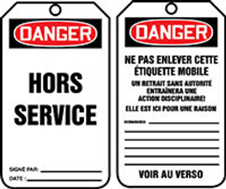 Danger Hors Service 5 7/8" x 3 1/8" - TCF019CTM