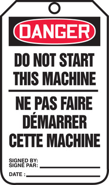 Danger Do Not Start This Machine - TCF131PTM