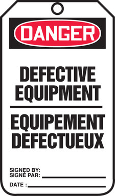 Danger Defective Equipment - TCF171PTM