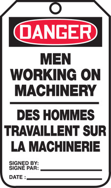 Danger Men Working On Machinery - TCF184CTP