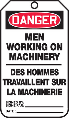 Danger Men Working On Machinery - TCF184PTP