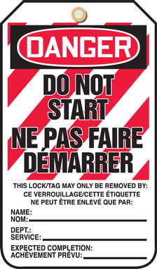 Danger Do Not Start Ne Pas Faire Demarrer - TCF207CTP