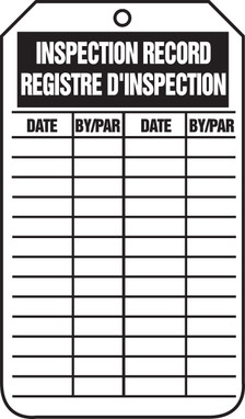 Inspection Record / Registre D'Inspection - TCF463CTP