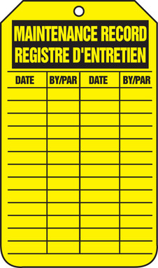 Maintenance Record / Registre D'Entretien - TCF467CTM