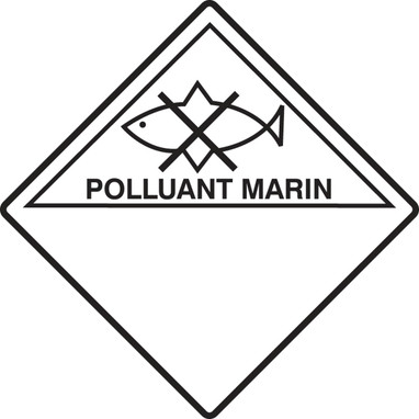 TDG Label  Marine Pollutant 100mm x 100mm (4" x 4") Adhesive Poly 500/Roll - TCL988EV5