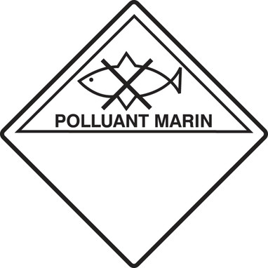 Tdg Placard: Other - Marine Pollutant (French - Polluant Marin) 273mm x 273mm (10 3/4" x 10 3/4") - TCP977CT25