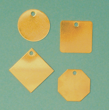 Blank Brass ID Tags - Diamond 2" x 2" - TDB133