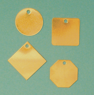 Blank Brass ID Tags - Diamond 2" x 2" - TDB234