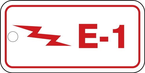 Energy Source Identification Standard Tag: Electric Number: 3 Plastic 5/Pack - TDF303VPM