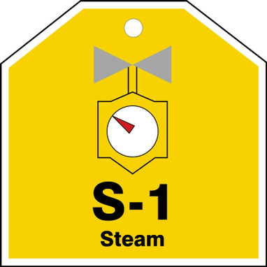 Energy Source Identification ShapeID Tag: Steam Number: 2 Plastic 5/Pack - TDJ102VPM