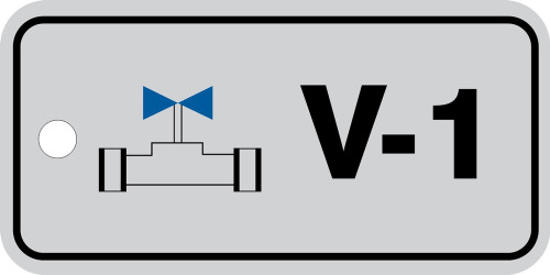 Energy Source Identification Tags: Standard Tags - Valve Number: 9 Adhesive Dura-Vinyl 1/Each - TDJ409XVE