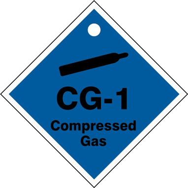 Energy Source ShapeID Tag: CG-_ Compressed Gas Number: 1 Adhesive Dura-Vinyl 1/Each - TDJ601XVE