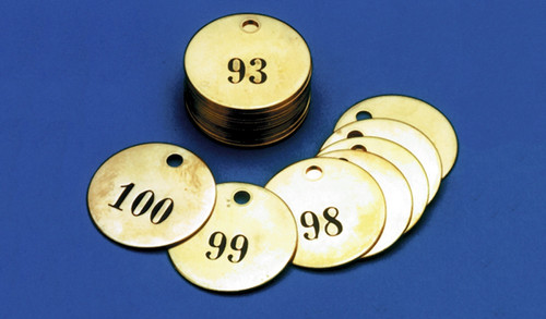 Numbered Brass ID Tags - TDN115