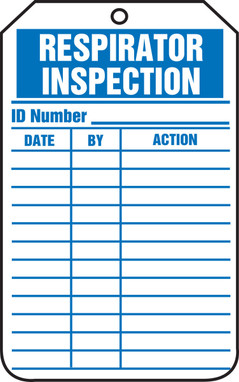 Equipment Status Safety Tag: Respirator Inspection PF-Cardstock 25/Pack - TRS311CTP