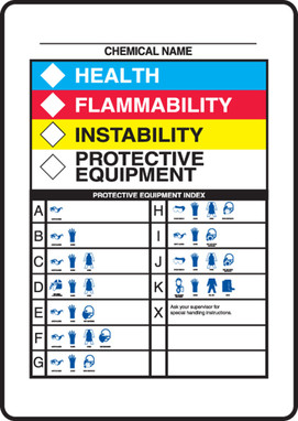 HMCIS Chemical Sign: Protective Equipment 10" x 7" Aluminum 1/Each - ZFD841VA