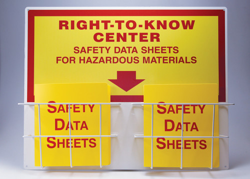 Right-To-Know Compliance Center: Basket-Style Aluminum Centers American English Board Only 1/Each - ZRS316