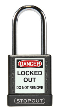 STOPOUT Plastic Body Aluminum Padlocks With Hardened Steel Shackle Brown Keyed Differently Shackle Clearance Ht.: 3" with Body Height 1 3/4" 1/Each - KDL817BR