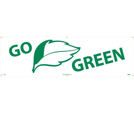 Go (Graphic) Green - 3Ft X 10Ft - Polyethylene - BT40