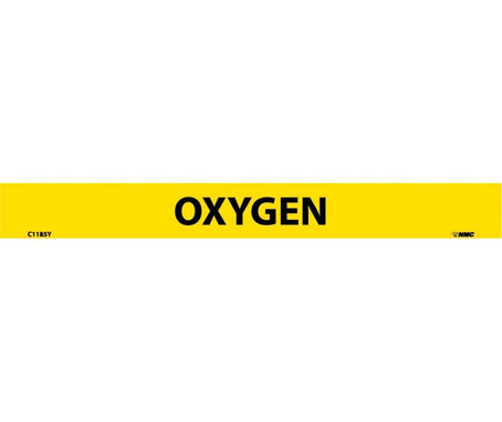 Pipemarker - PS Vinyl - Oxygen - 1X9 1/2" Cap Height - C1186G