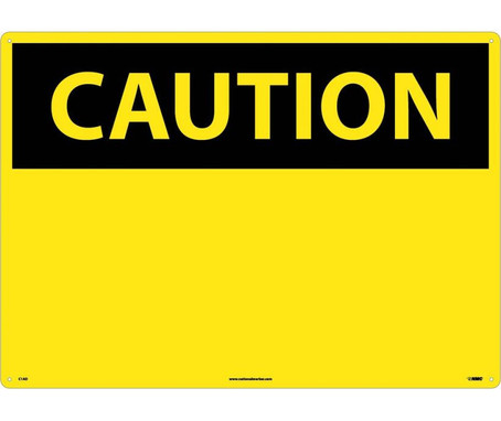 Caution: (Header Only) - 20X28 - .040 Alum - C1AD