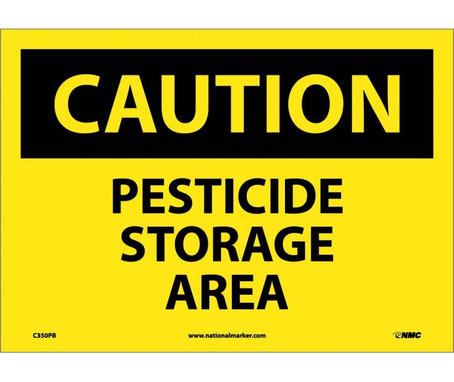 Caution: Pesticide Storage Area - 10X14 - PS Vinyl - C350PB